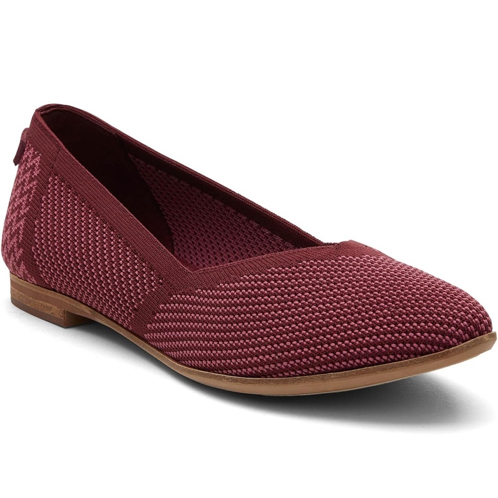 *New* TOMS, sz 5.5 Jutti Neat Flat Deep Burgundy Knit